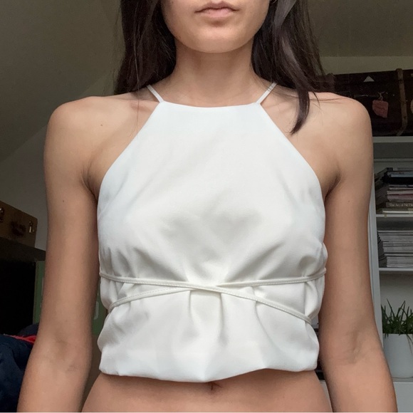 Zara Halter Strappy Crop Top - Picture 2 of 7